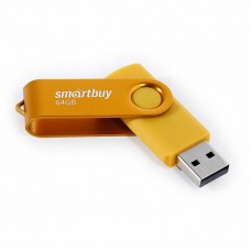 Память Smart Buy "Twist" 64GB, USB 2.0 Flash Drive, желтый 365507