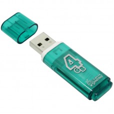 Память Smart Buy "Glossy" 4GB, USB 2.0 Flash Drive, зеленый 225103