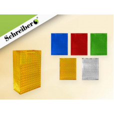 Пакет подарочный S 1496 бум. голограф., 15х12х6 см, цв. золотой,серебристый,красный,синий,зеленый 