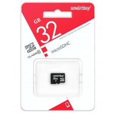 Карта памяти MicroSDHC 32 Gb SmartBuy class 10 LE б/ад 92328