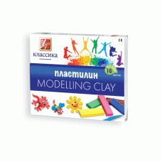 Пластилин ЛУЧ КЛАССИКА 16 цв. 320 г со стеком Луч 066424
