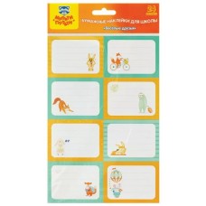 Набор бумажных наклеек для маркировки школьных принадлежностей Мульти-Пульти "Веселые друзья", 140*210, 24 наклейки, европодвес 340078