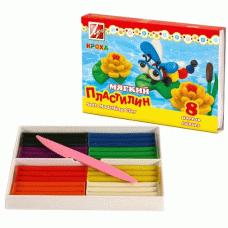 Пластилин 08цв 132г "Кроха" мягкий стек карт упак ЛУЧ 25с1551-08 040508