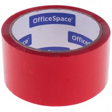 Клейкая лента упаковочная OfficeSpace, 48мм*40м, 45мкм, красная, ШК 212005
