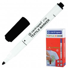 Маркер для ткани Centropen "Textile Marker 2739" черный, 1,8мм, картон, европодвес 093452