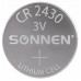 Батарейка литиевая SONNEN Lithium CR2430 "таблетка, дисковая, кнопочная" 1 шт., блистер, 455600