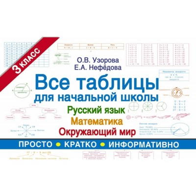 Узорова О.В. Все таблицы для 3 класса. Русский язык. Математика. Окружающий мир.