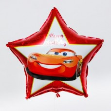 Фольгированный шар "Happy birthday", Тачки, звездочка 4617755