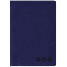 Телефонная книга А5, 80л., кожзам, OfficeSpace "Nebraska" темно-синий, с вырубкой 326519 