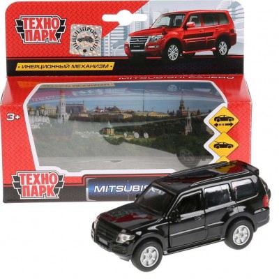 Машина "Mitsubishi Pajero" 12 см черный металлич.инерционная SB-17-61-MP-N(BL)-WB