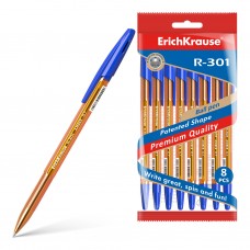 Ручка шариковая ErichKrause® R-301 Amber Stick 0.7, цвет чернил синий (в пакете по 8 шт.) 56611