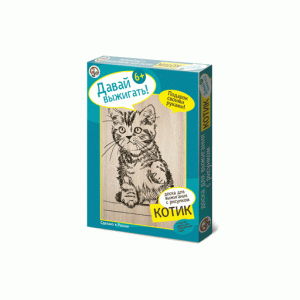 Рисунок для выжигания Котик 01569