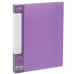 Папка на 2 кольцах СТАММ "Кристалл" А4, 40мм, 700мкм, пластик, фиолетовая 373346