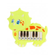 Детское пианино (15 см) "Динозаврик №2" (13 клавиш,звук,2 цвета микс,в пакете) (Арт. 1981235)