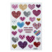 Наклейки объемные "Сердца", многоразовые, 10х15 см, ЮНЛАНДИЯ, 661832