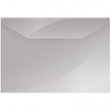 Пaпка-конверт на кнопке А4, 150мкм, прозрачная Спейс 162526