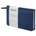 Еженедельник датированный 2026 МАЛЫЙ ФОРМАТ 95х155 мм, А6, BRAUBERG "Wood", под кожу, синий, 117195