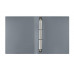 Папка на 4 кольцах СТАММ А4, 40мм, 500мкм, пластик, серая 355632