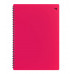 Тетрадь 80л., А4 клетка на гребне BG "Neon", пластиковая обложка, розовый 378838