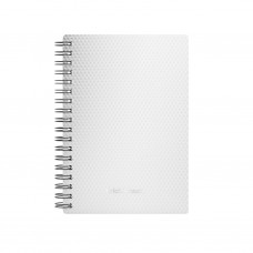 Тетрадь общая с пластиковой обложкой на спирали ErichKrause® Total White, А6, 80 листов, клетка 58547