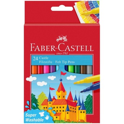 Фломастеры Faber-Castell "Замок", 24цв., смываемые, картон, европодвес 315948