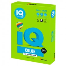 Бумага цветная IQ color, А4, 160 г/м2, 1 л., интенсив зеленая, MA42