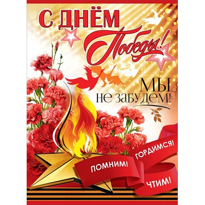 Плакат "С Днем Победы! Мы не забудем!" 6400197