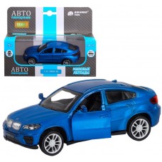 ТМ "Автопанорама" Машинка металлическая 1:43 BMW X6,синий, откр. двери, инерция, в/к 17,5*12,5*6,5 см JB1251253