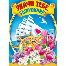 Плакат "Удачи тебе, выпускник!" 070.792