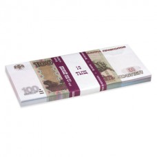 Деньги шуточные "100 рублей", упаковка с ероподвесом, ш/к 72472