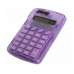 Калькулятор Alingar 8 разрядов 110*70*10 мм двойное питание фиолетовый батарея в комплекте  1шт AL13238