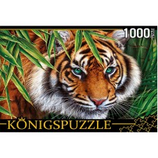 26. Konigspuzzle. ПАЗЛЫ 1000 элементов. П1000-6630 ПОРТРЕТ ТИГРА (Ф)