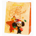 Пакет подар. с глянц.лам. 26.4*32.7*13.6см(L)"Новогодний Чебурашка"157г ПКП-0403