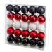 Набор ёлочных шаров 25 шт Мечта 6 см красный черный белый НУ-4193
