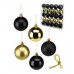 Набор ёлочных шаров 25 шт Мечта 6 см черный золотой НУ-4194 Набор ёлочных шаров 25 шт Мечта 6 см черный золотой НУ-4194