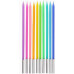 Свечи для торта "Радужные" 14 см 10 шт без подставок С-2000