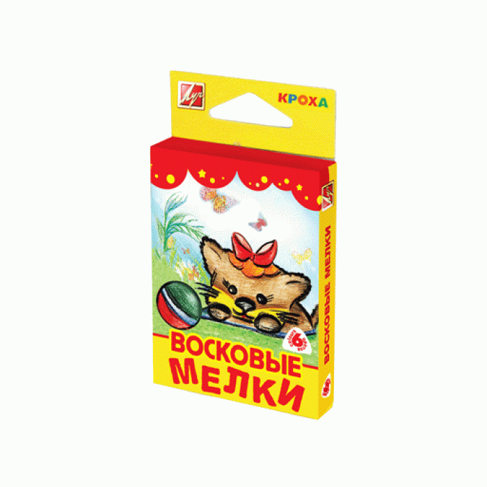 Набор восковых мелков на масл. основе КРОХА 6 цв. трехгранные Луч 044522