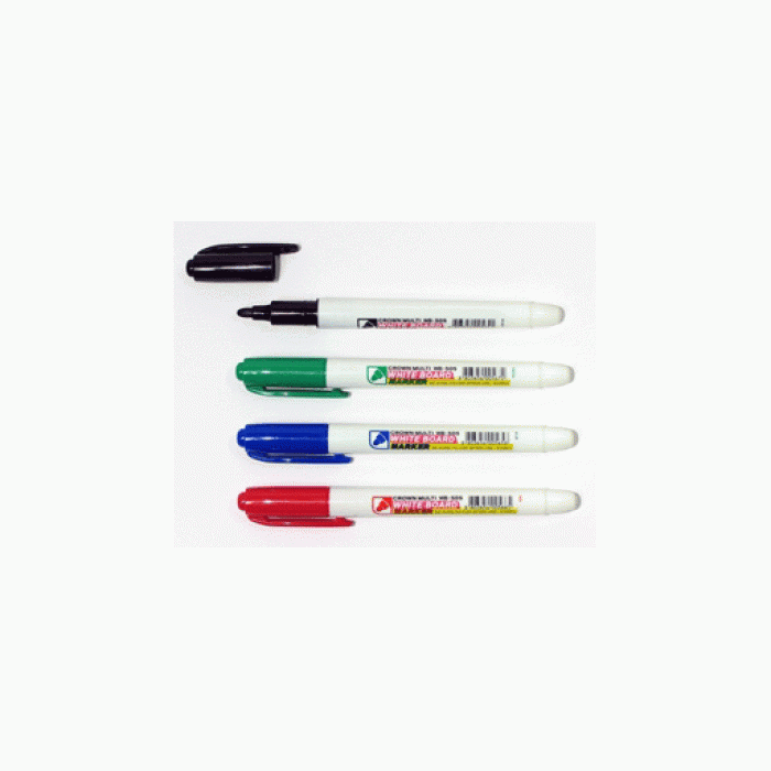 Набор маркеров для белых досок Crown "Multi Board Slim" 4цв., пулевидный, 2мм, чехол с европодвесом Crown 207914