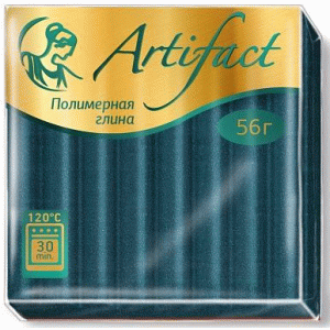Глина полимерная 56г АРТЕФАКТ "Блестки" изумрудный G0283 697975