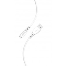 Кабель Smartbuy S40, USB - Type-C, 3A output, 1м, белый 376309