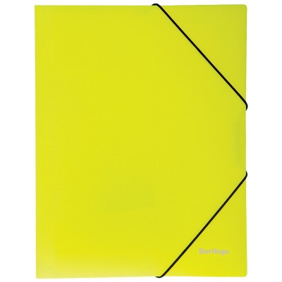 Папка на резинке Berlingo "Neon" А4, 500мкм, неоновая желтая BERLINGO* 239880
