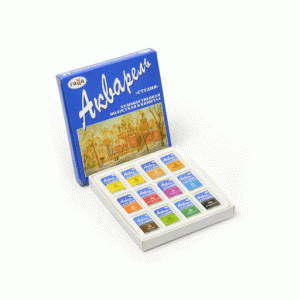 Акварель Гамма "Студия", художественная, 12 цветов, кюветы, картон Гамма 078455