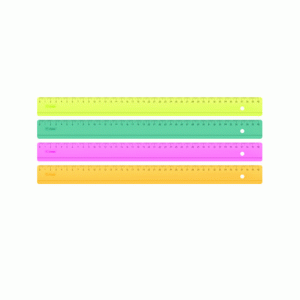 Линейка 40см NEON Cristal 4цв. ЛН52