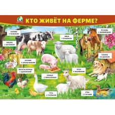 Плакат "Кто живет на ферме ", изд.: Горчаков 460326294100370965