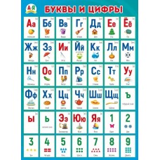Плакат "Буквы и цифры", изд.: Горчаков 460326294100370787
