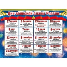 Плакат "Дни воинской славы России", изд.: Горчаков 460326294100371405