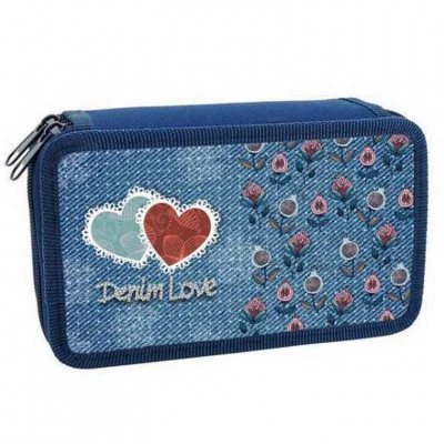 ПКТ 11-20 Denim love-пенал п/э 2-отдел. 190х110