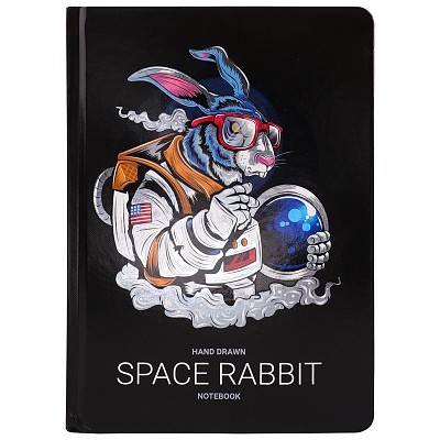 Записная книга А5 Space rabbit (7БЦ, холодная фольга + твин лак, 80л, 100г) З80-3399 462-0-129-73399-1