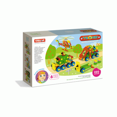 02033 Конструктор "Техно" (Военный набор, 220 деталей)