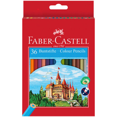 Карандаши цветные Faber-Castell, 36цв., заточен., картон, европодвес Faber-Castell 286243